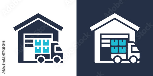 Logistics Icon. Flat Style Vector Illustration 