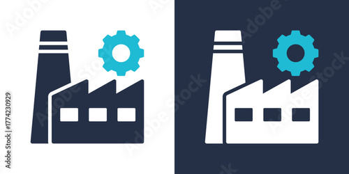 Production Icon. Flat Style Vector Illustration 