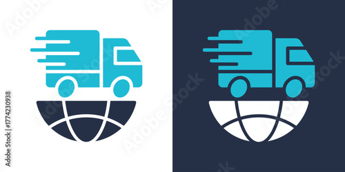Shipment Icon. Flat Style Vector Illustration 