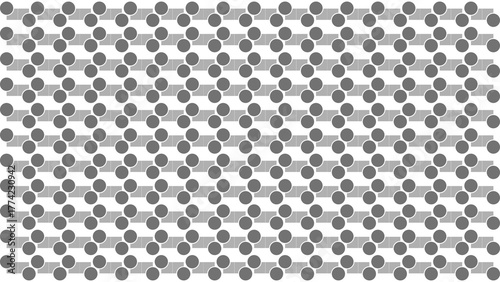 Seamless Monochrome Geometric Pattern of Interlocking Gray Circles