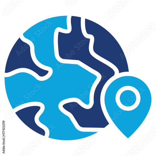 Gps mixed color icon