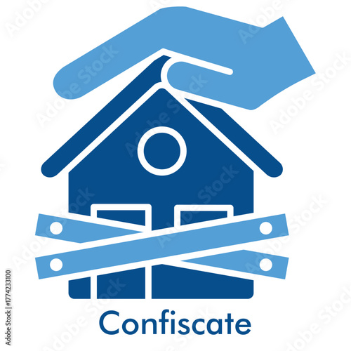 Confiscate Icon in Duotone Solid Style. Vector Illustration