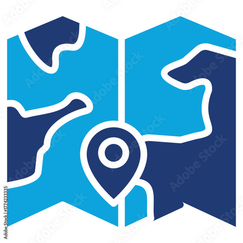 Map mixed color icon