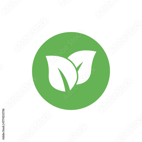 Leaf mint logo vector template