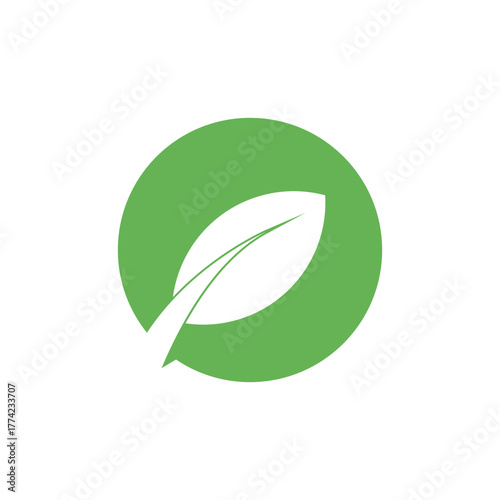 Leaf mint logo vector template