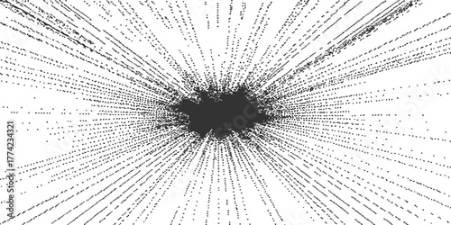 Abstract technology pattern wallpaper with binary code data and a light burst of rays design