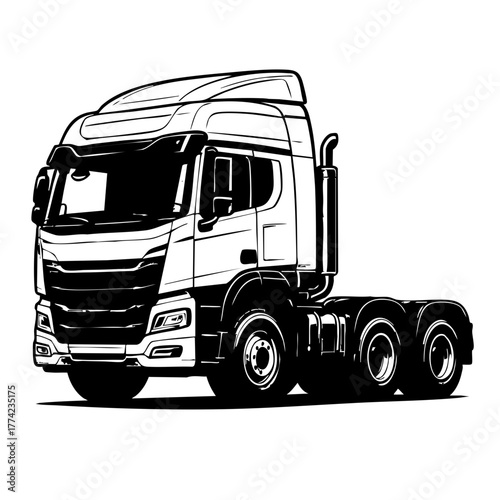 heavy-duty tractor head 6x4 with aerodynamic lines