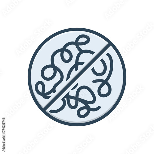 Color illustration icon for hassle free