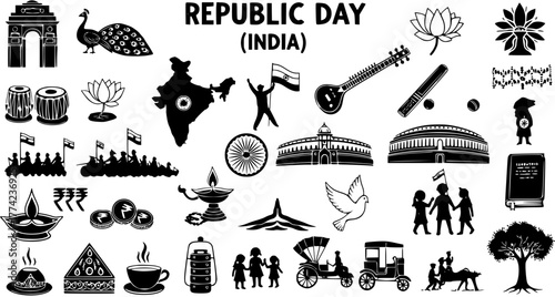 Republic Day India Vector Graphics Illustration