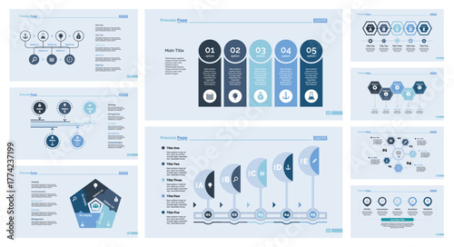 Nine Management Slide Templates Set