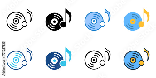 Single icon set multiple style collection 
