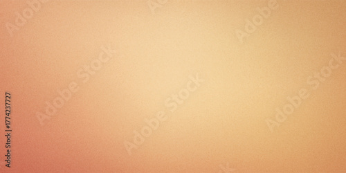 Pastel pale soft brown red coral orange yellow gold peach fuzz pink beige white abstract background. Circle. Color gradient ombre blur. Noise grain grainy mesh