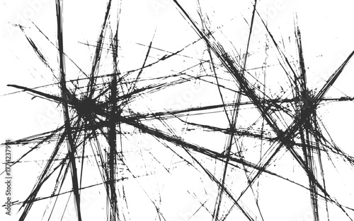 Abstract geometric lines background.Outline monochrome texture. Trendy random diagonal lines image. Random chaotic lines.