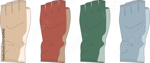 Colorful Fingerless Gloves Set Stylish and Practical Handwear