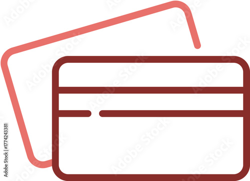 credit card line dual color