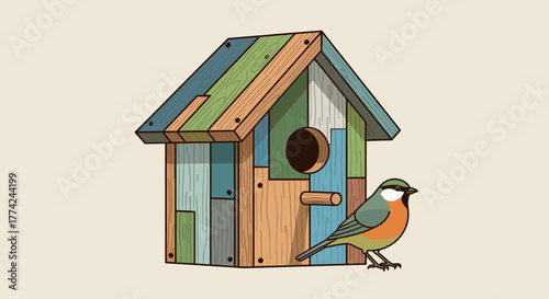 Birdhouse from scrap wood