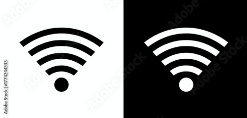 wifi in black and white contrast