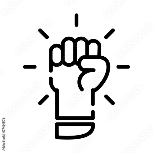 Mental health line icon. Resilience building illustration.