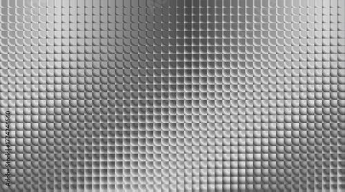 Abstract silver background with square pattern and wavy surface effect design
