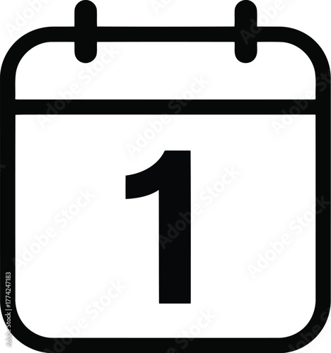 Calendar icon first day of month