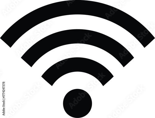 Black wi fi signal icon wireless internet symbol