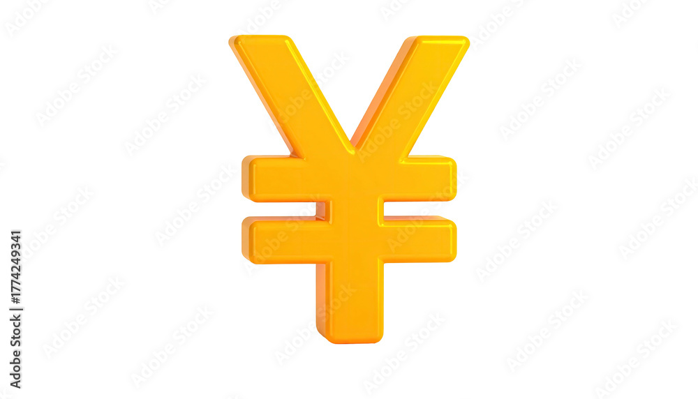 Fototapeta premium A vibrant, gold-colored currency symbol set against a black background