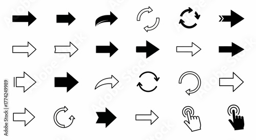 Versatile Vector Arrow Collection An Array of Directional Symbols for Design and Navigation