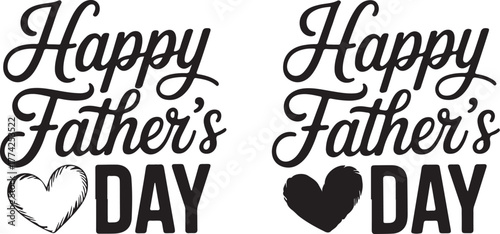 Happy father's day with hearts