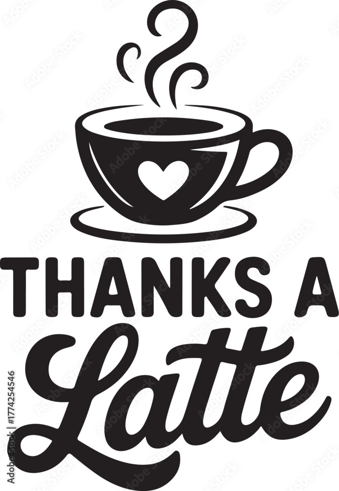 Obraz premium Thanks a latte