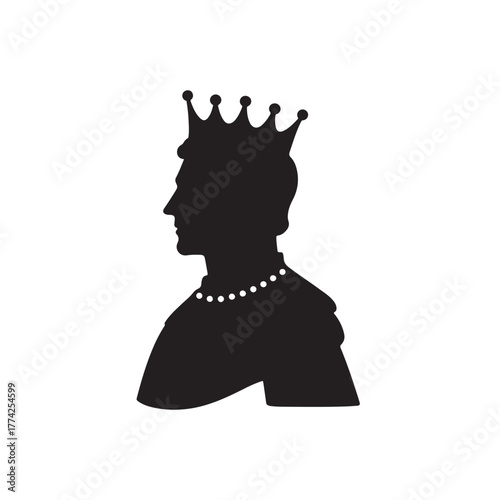 King white silhouette of a man black background  crown