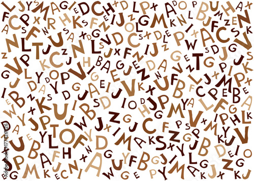 ABC seamless pattern. Cute alphabet. Playful font print for textile, home decor, kids room wall art. Design for wrapping, post cards, t-shirt print, blog cover. Vector