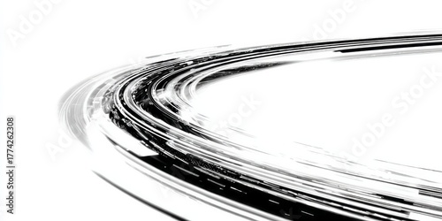 Wallpaper Mural Abstract dynamic motion blur curves create a sense of speed. Torontodigital.ca