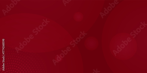 Modern red grunge background, light and shadow on the backdrop with dimensions, hot tone wall modern red best art