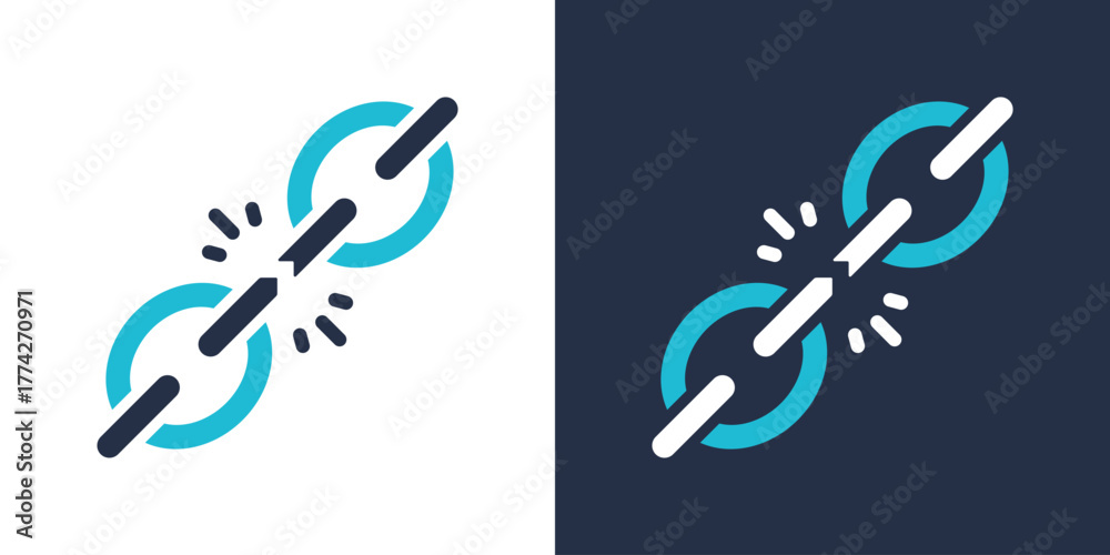 Fototapeta premium Weakness Icon. Flat Style Vector Illustration 