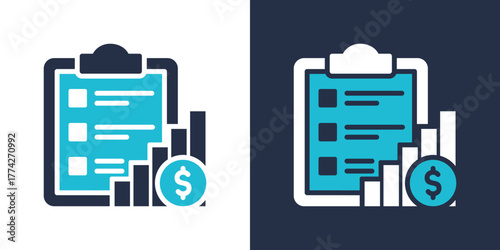 Business Plan Icon. Flat Style Vector Illustration 