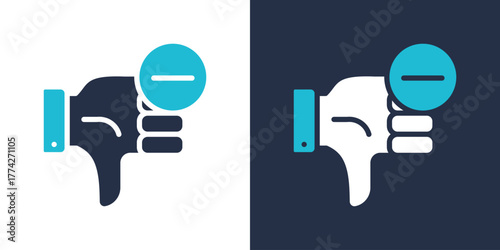Disadvantage  Icon Set Multiple Style Vector Illustration 