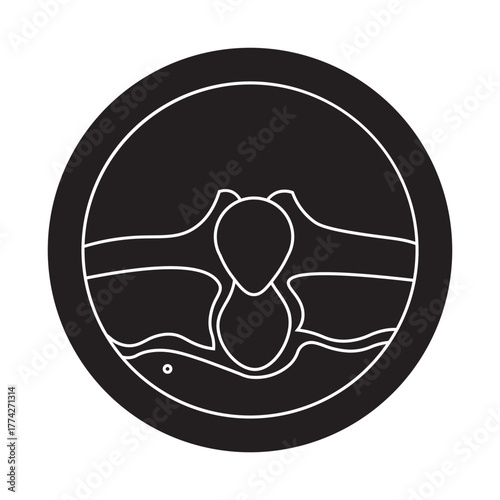 Acne Skin Cross Section glyph icon