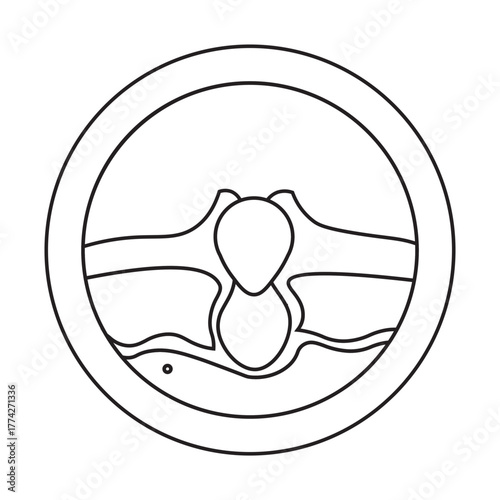 Acne Skin Cross Section line icon