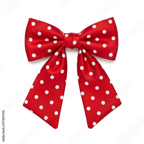red bow tie on white background