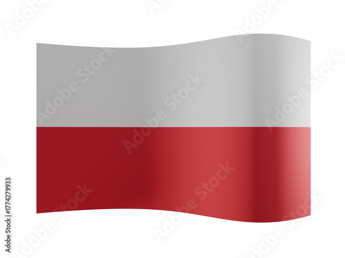 Free Download A realistic waving Polish flag isolated on a transparent background 3D rendering - GFXLoad