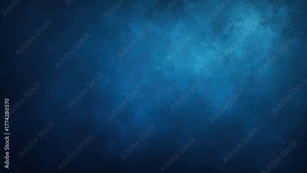 Fototapeta premium Dark blue textured background shows a gradient of tones, transitioning from deep shadows to brighter, diffused light.