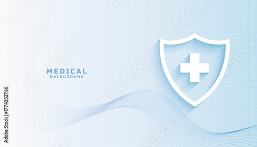 elegant healthcare backgrounds with modern shield for protection