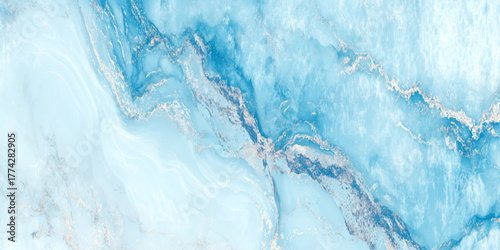 Abstract blue marble background with gentle veins, fluid texture and mineral elegance ideal for branding, posters, wallpapers.