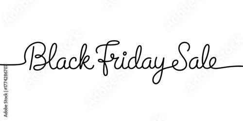 Simple handwritten black text saying “Black Friday Sale” on a white background, ideal for marketing, retail, or online promotions.