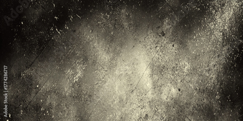 Wall surface with distressed cement texture, rough faded tones, vintage imperfections, artistic cracks ideal for background design.