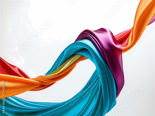 Vibrant Fabric Texture with Bold Color Contrast