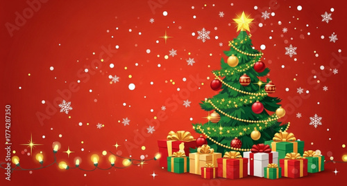 christmas tree and gifts