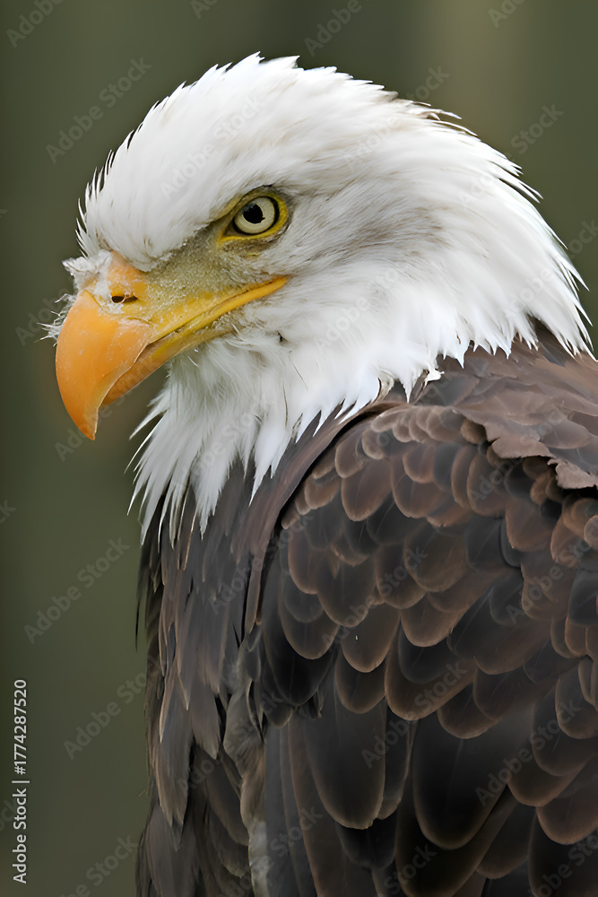 Obraz premium Piercing Gaze of a Bald Eagle