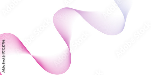 Vector gradient purple flow smooth wave energy stripe business liner texture design. abstract sound make white wave the focal element. white transparent giving  sense background	