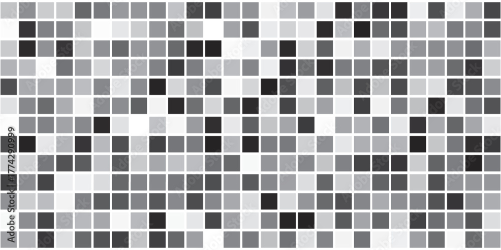 Fototapeta premium Pattern from gray tiles - seamless vector background
